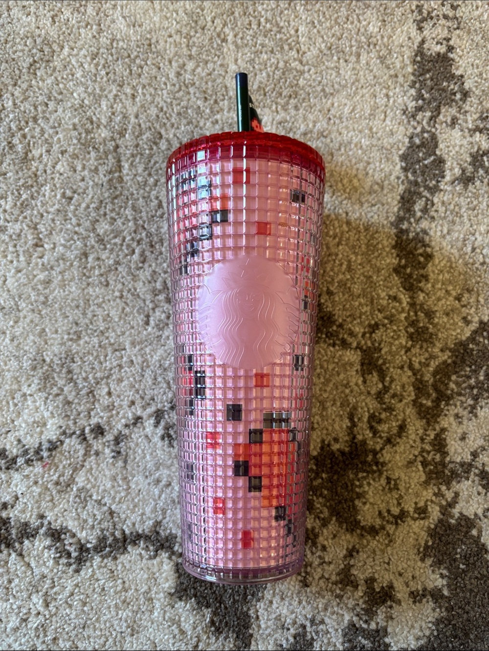Starbucks - 2025 Valentine's Day Pixel Heart 24oz cold cup tumbler!!